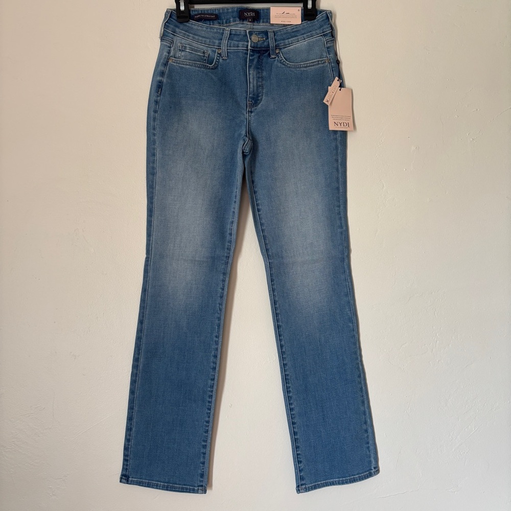 NYDJ Women’s Marilyn Straight Clean Brookes Jeans, Size 6